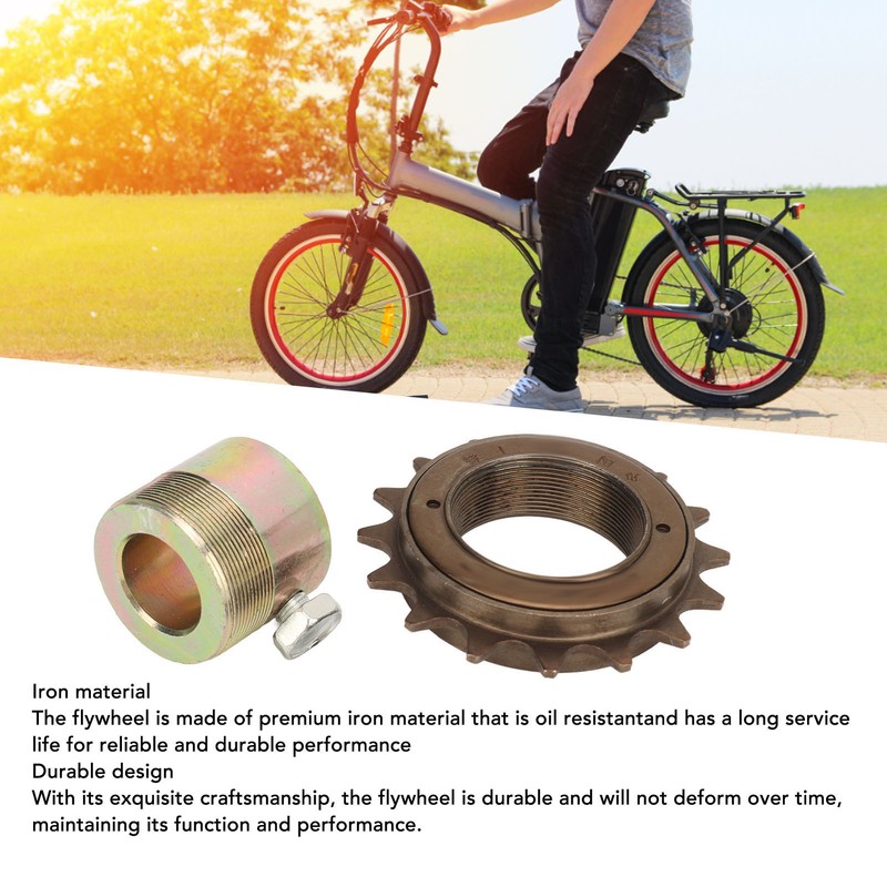 16T Freewheel with 20mm Adapter Replacement Lightweight Easy Installation Flywheel
