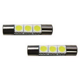 iJDMTOY 3-SMD 29mm 6614F Replacement Bulbs Compatible With Car Sun Visor Vanity Mirror Lights, Ultra Blue