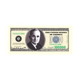 American Art Classics Pack of 100 Bills - $100,000.00 Casino Party Novelty Money