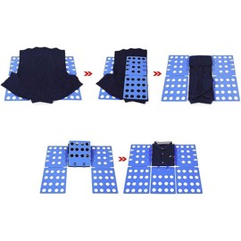 WedDecor Wardrobe Storage Organizer (Blue) | Cloth Organizer and T-Shirt Folder, Durable Shirt Folder for Neat Wardrobe Organization Shirts and Tops (Folded Size: 31cm x 23.5cm)