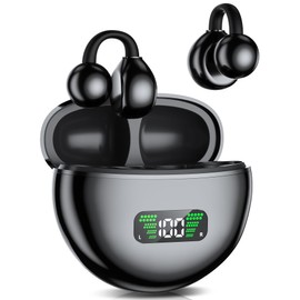 AQielev Ear Cuff Earphones, 2025 Industry Innovation, Dual Protection Design, Outdoor Safety and Hearing Protection, Open Ear Earphones, Bluetooth 5.49, Pinch Type, Wireless Earphones, Air Conduction