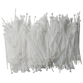 Zip Ties 4 inch 1000 pcs Cable Zip Ties with 18 Pounds Tensile Strength, White Cable Ties, Self-Locking Nylon Tie Wraps for Indoor and Outdoor (4 inch 1000 pcs, White)