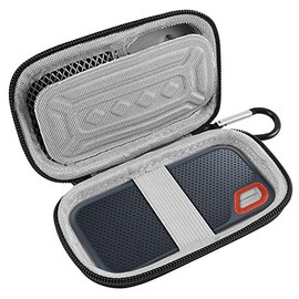 Hard Case Compatible for SanDisk 500GB/250GB/1TB/2TB Extreme Portable SSD - SDSSDE60-500G-G25,Not Fits for Sandisk Pro (Black)-Blue