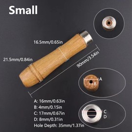 TopHomer 5Pcs Wooden File Handles, Wooden File Handles with Strong Metal Collars, Length 110 mm, Suitable for 6-8 Inch Files of Different Shapes