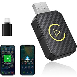 Generic 2-in-1 Wireless CarPlay or Android Auto Adapter for iOS 10+/ Android 11+