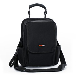 WISEPRO Zippered Electricians Tool Pouch, Waterproof 600D Tool Pouches Organization with Shoulder Straps and Belt Loop, HVAC Tools Belt Bag Utility Pouch