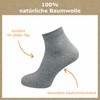 GAWILO Men's Quarter Socks Made of 100% Pure Cotton (6