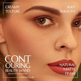 Anglicolor Contour Stick,Contorno Maquillaje Beauty Wand,Contorno De Mejillas Mate Con Aplicador De Almohadilla Suave (#03)