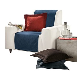 Erwin Müller Armchair and Sofa Protector Chenille Jacquard Light Blue/Blue Size 50 x 200 cm