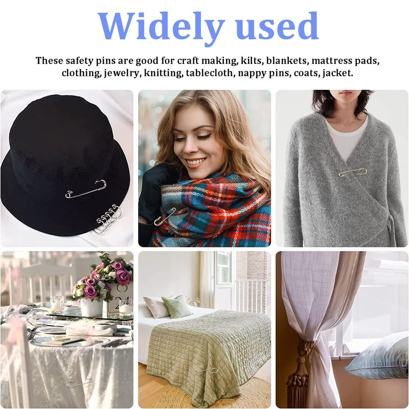 Safety Pins, 30pcs Heavy Duty Blanket Pins, Safety Pins Large,