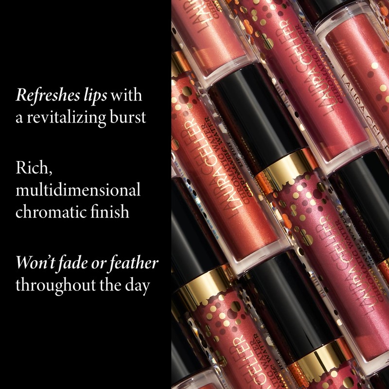 LAURA GELLER Chromatic Water Lip Tint, Holographic Lip Color, Water-Based