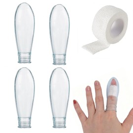 4PCS Waterproof Finger Protector with Bandages, Suitable Swim and Shower