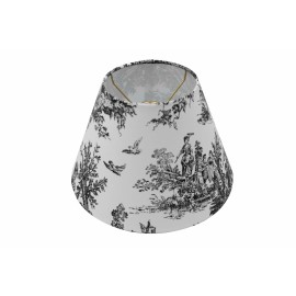 Empire Black and White French Toile 12 Inch Empire Uno Lamp Shade Replacement