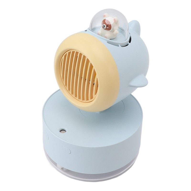 Mini Bear Cooling Fan USB Charging Misting Desktop Fan Table