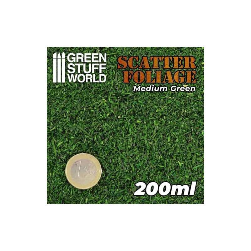 Greenstuff World GSWD-11176 Landscape Powder Leaf Medium Green (200ml) Hobby