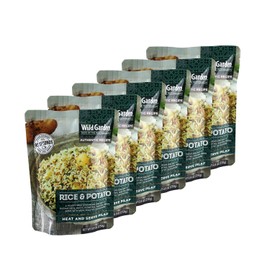 Wild Garden Heat and Serve Pilaf, 100% All-Natural Rice & Potato, Fully Cooked, Ready to Eat, Microwavable 8.8 oz, 6 pack