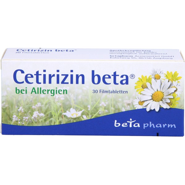 Nicht vorhanden Cetirizin beta, 10 mg, Filmtabletten, 30 St FTA