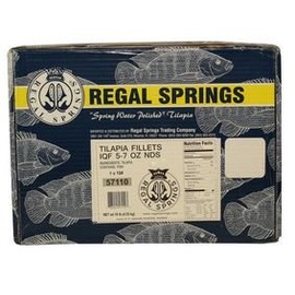 Regal Springs, Tilapia Fillets, 5-7 oz, 10 lbs