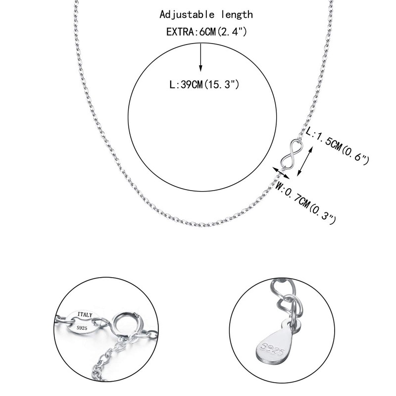 EVER FAITH 925 Sterling Silver Small Sideways 8 Shaped Infinity