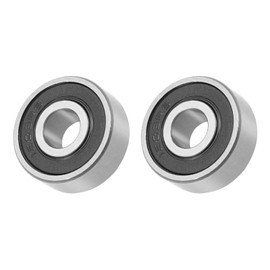METALLIXITY Deep Groove Ball Bearings (1603-2RS, 5/16" x 7/8" x 11/32") 2Pcs, Chromium Steel Double Sealed Industrial Bearings - for Industrial Micro Motor