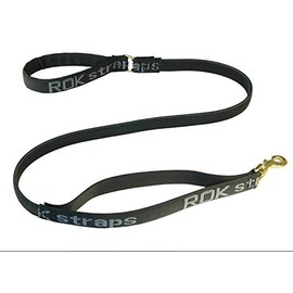 ROK Straps Stretch 54" Leash For Large Dogs 60lbs Plus - Color: Black