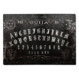 ShopQuality4U Premium Medium Glass Cutting Board Cheese Board Board Ouija Board Goth Emo Metal Design Kitchen Worktop Saver Protector