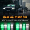 XRIDONSEN Green White Emergency Dash Strobe Lights Safety Flashing Warning