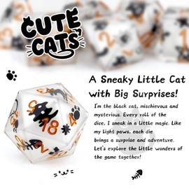 Haxtec DND Dice Set Sharp Edge Resin Dice Set with Dice Case, D and D Dice, Polyhedral D&D Dice Set for Dungeons and Dragons TTRPGs DND Gift