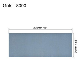 sourcing map 5pcs 8000 Grits Wet Dry Waterproof Sandpaper Assortment 3.6-inch X 9-inch Abrasive Paper Sheets for Wood Furniture Metal Polishing