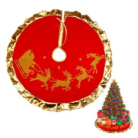 Round Christmas Tree Blanket Christmas Tree Blanket 90 cm Round Tree Blanket Christmas Tree Rug Christmas Tree Skirt Underlay for Christmas Party Holiday Home Decorations Christmas Decoration