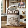 2 Pack Reusable Beeswax Bread Bags for Homemade Bread, Cotton