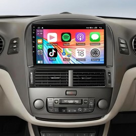 PHEZEN Car Radio for Lexus LS430 2001 2002 2003 2004 2005 2006 with Wireless Carplay & Android Auto,9 Inch Touchscreen Radio with EQ DSP, WiFi, GPS, Split Screen,Backup Camera-2+32G