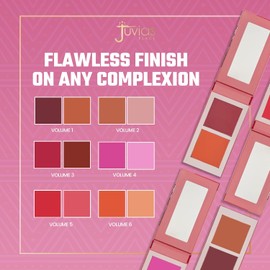 Juvia's Place Rubor Duo Rubor Volume5 - Polvo Mineral Prensado Pigmentado En Dos Tonos - Mejillas Naturales Rosadas Acabado Fresco Mate para Todo Color de Piel