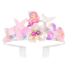 GAFATORY Pink Mermaid Headband with Fishtails with Beauty
