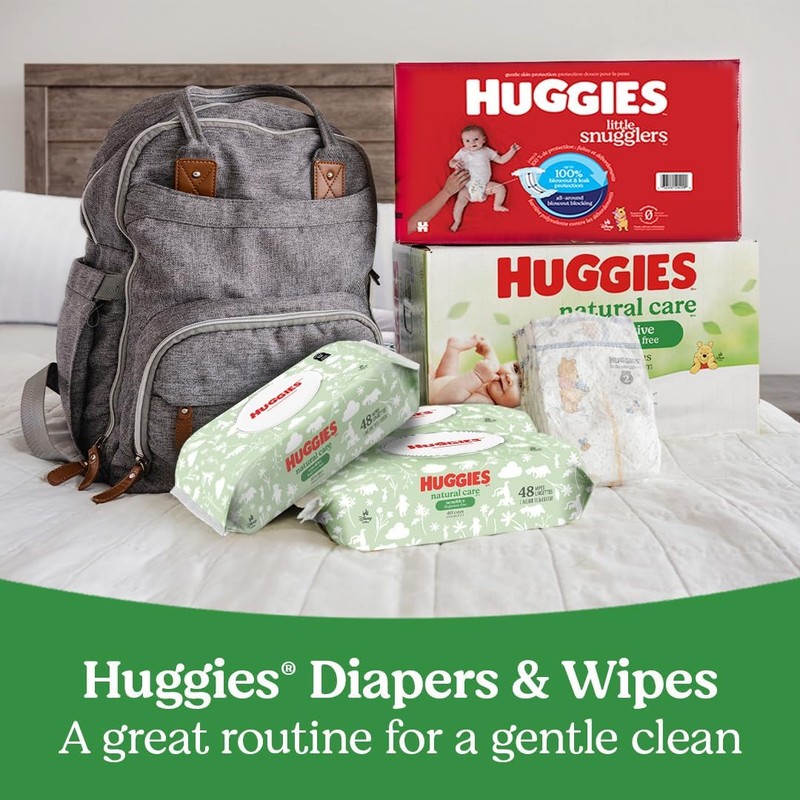 Huggies Natural Care Sensitive Baby Wipes, Unscented, Hypoallergenic, 99% Purified