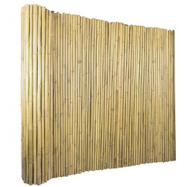 Jollybower 4Ft High x 6 Ft Long x 0.7In D Bamboo Screen, Natural Bamboo Fence Rolls, Eco-Friendly Fencing for Outdoor Balcony Patio Garden Border Pool