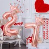 40 Inch Rose Gold Crown Number 7 Balloons, 7th Birthday