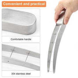 TNSLAND 2 Pieces Watermelon Dice Cutter Made of 304 Stainless Steel, Melon Cutter Set, Fruit Cutter with Ball Cutter - Kitchen Aid for Melon Kiwi Cucumber Dishwasher Safe & Rustproof