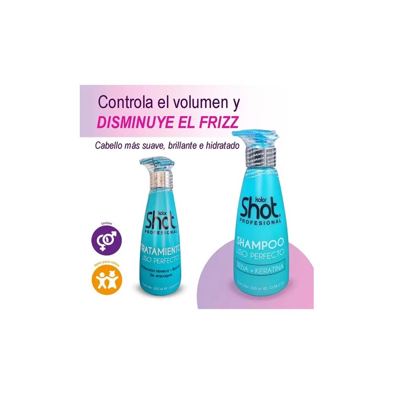 Kit Tratamiento Y Shampoo Cabello Liso Con Keratina