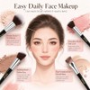 4PCS Face Makeup Brushes Set, Soft Synthetic Bristles for Foundation