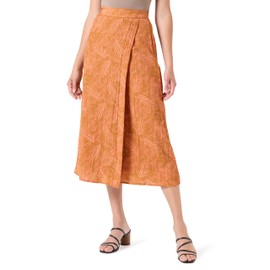 Vila Women's Vilimia Kiw H/W Midi Skirt, Cathay Spice/Aop:kiw