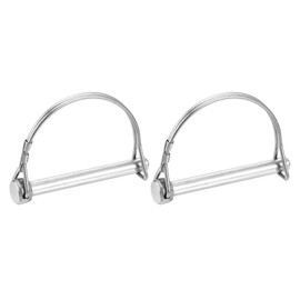 sourcing map 2Pcs Coupler Pin, 0.31"ID 2.76"L 316 Stainless Steel Trailer Pin Shaft Locking Pin for Farm Trailers Lawn Garden, Silver