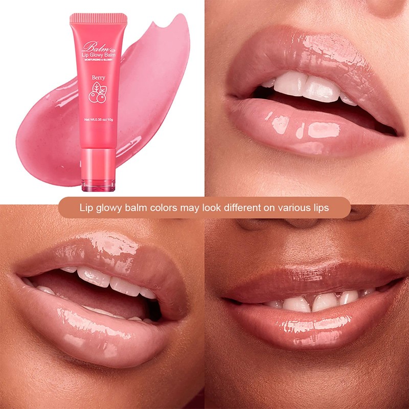 Vawolecy Lip Glowy Balm, Lip Balm for Dry, Cracked Lips,