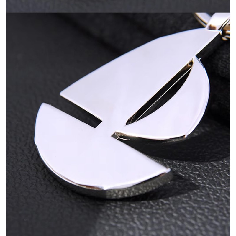Sportigo ® Sailing Boat Keyring in Silver / Ship Boat