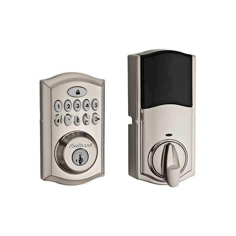 Kwikset 9260TRL-15S Traditional SmartCode Keypad Electronic Deadbolt SmartKey Satin Nickel