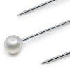 Dritz Petite Pearlized Size 12 3/4in White Pearl Heads Pins-Straight