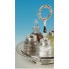 Cruet Cady on Revolving Stand Silver Plated, Made in England.