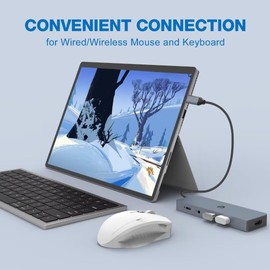 OOTDAY USB C Hub, USB C Hub LAN with 4K HDMI Output, USB 3.0, TF Card Reader, PD 100W, 10 in 1 USB C Multiport for Surface, Dell, HP, Lenovo, XPS and More Type C Devices