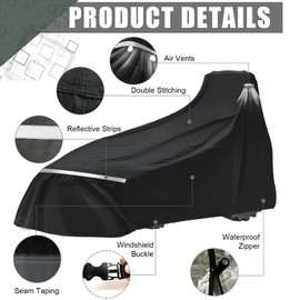 Waterproof Full Tractors Cover Replace for John Deere 1,2,3 Series 1025R 2320 2720 3520, Kubota Without Backhoe, 600D Oxford Cloth Tractors Cover for Snow Rain Dust Protection