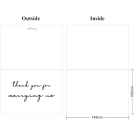 LADY & HOME Thank You for Marrying Us Wedding Card with Envelopes To Officiant,Thank You Card for Priest,Minister,Judge,Pastor (B1:6 pack)